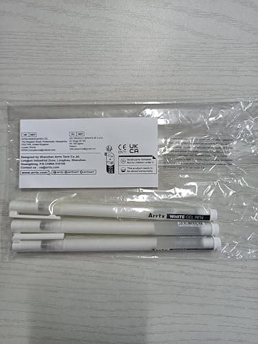 Arrtx White Gel Pen set, 1mm Gelly Roll Gel Ink Pen for Black Paper,Sketching,Drawing, Sketching, Writing, adult coloring books,Illustration, Taking Notes,White Ink Pen Highlight Fine liner (3 pack) thumbnail 8