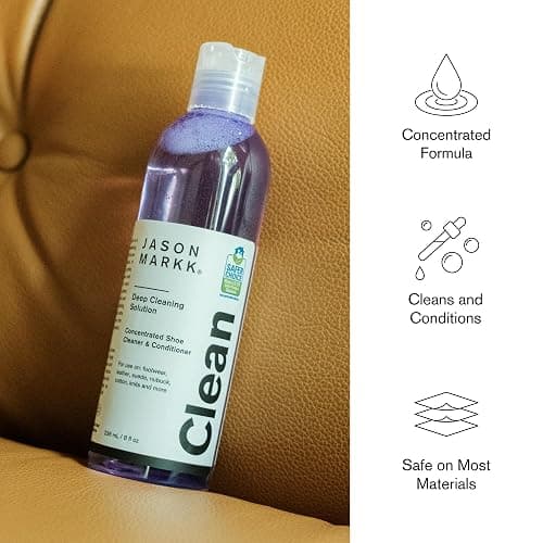 Jason Markk Deep Cleaning Solution, Shoe Cleaner, Cleans & Conditions, Sneaker Care, Ideal for Footwear, Safe for Leather, Suede, Nubuck, Cotton, Knits, 8oz thumbnail 4