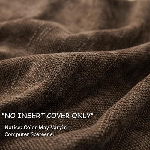 LIGICKY Lumbar Pillow Covers 14x36 Inch, Soft Textured Chenille Long Body Decorative Throw Pillow Cover Farmhouse Pillow Case for Couch Bedroom Sofa Cushion Decor, Dark Brown (Cover ONLY, Pack of 1) thumbnail 5