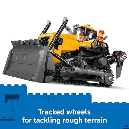 LEGO City Yellow Bulldozer Construction Site Building Toy for Kids, Ages 8+ - Pretend Play Set & Construction-Themed Building Blocks W/Toy Bulldozer Idea for Boys & Girls - 60466 thumbnail 3
