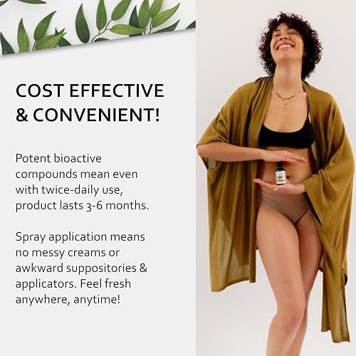 Bona Dea Naturals’ “The Original” All Natural Feminine Deodorant | Intimate Yoni Oil Relief for Vaginal Itch, Odor, & Dryness | 4oz Dropper Bottle Refill thumbnail 7