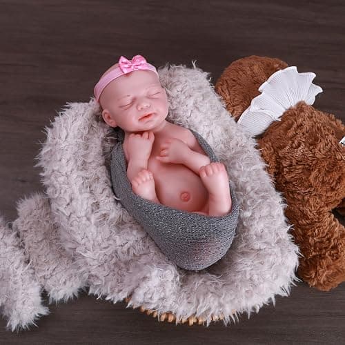 SERENDOLL 18.5 inch Realistic Full Silicone Baby Doll Can Drink Water, Lifelike Reborn Baby Dolls, Toy, and Collectible Bald Boy (Drinkable Boy) thumbnail 6