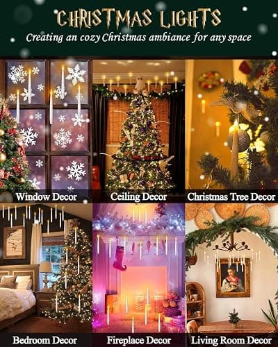 Floating Candles with Wand Remote 18PCS - Christmas Hanging Candle with Glasses, Tie, Scarf, Magic Flameless Taper Candles Floating Lights Gifts for Xmas Decorations Wedding Birthday Party Decor thumbnail 6