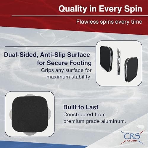 CRS Cross Figure Skating Spinner. Off Ice Spinning Training Aid | Metal 8 inch Spin Trainer. Practice Balance, Control and Technique. Great for Figure Skating, Gymnastics, Dance, Ballet thumbnail 3