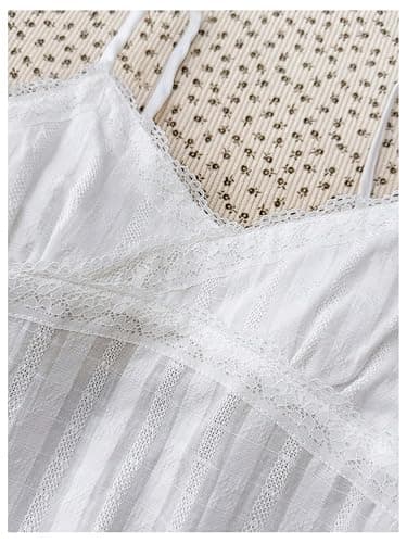 SOLY HUX Girl's Lace Camisole Tops V Neck Spaghetti Strap Summer Casual Cute Babydoll Top thumbnail 4