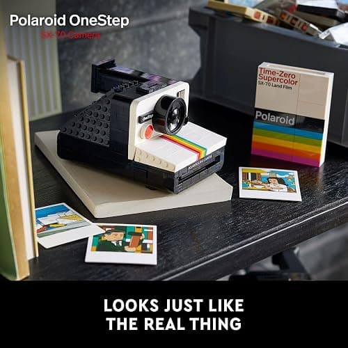 LEGO Ideas Polaroid OneStep SX-70 Building Set for Adults - Vintage Polaroid Model DIY Craft Kit, Ages 18+ - Gift for Birthdays - 21345 thumbnail 6