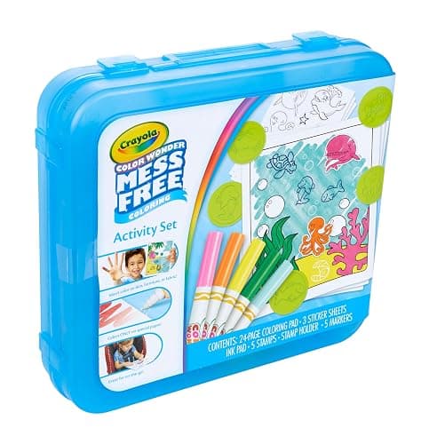 Crayola Color Wonder Mess Free Coloring Activity Set (30+ Pcs), Holiday & Christmas Gift for Toddlers, Travel Art Kit with Markers, Stamps, and Stickers, Ages 3+ thumbnail 7