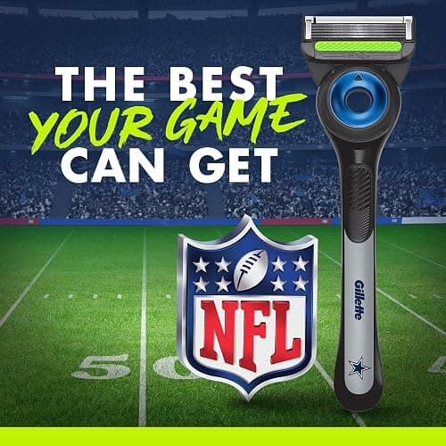 Gillette Labs Special NFL Cowboys Edition Shaving Razor for Men - 1 Handle, 1 Razor Blade Refill, Perfect for Game Day Grooming, GilletteLabs with Exfoliating Bar thumbnail 8