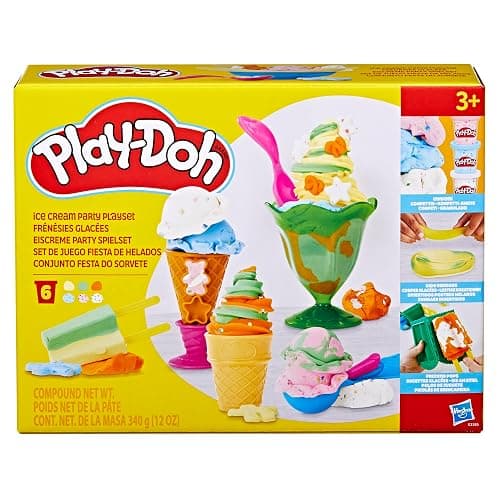 Play-Doh Kitchen Creations Ice Cream Party Play Food Set with 6 Non-Toxic Play-Doh Colors, 2-Ounce Cans thumbnail 3