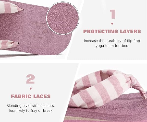 KuaiLu Flip Flops for Women with Arch Support Yoga Mat Comfortable Summer Beach Walking Thong Cushion Sandals Slip On Indoor Outdoor thumbnail 4
