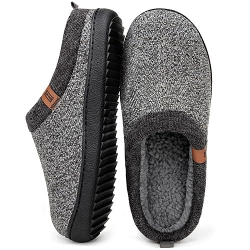 MERRIMAC Men's Slip-on Slippers Comfy Memory Foam Non-slip Indoor House Shoes - Image 1