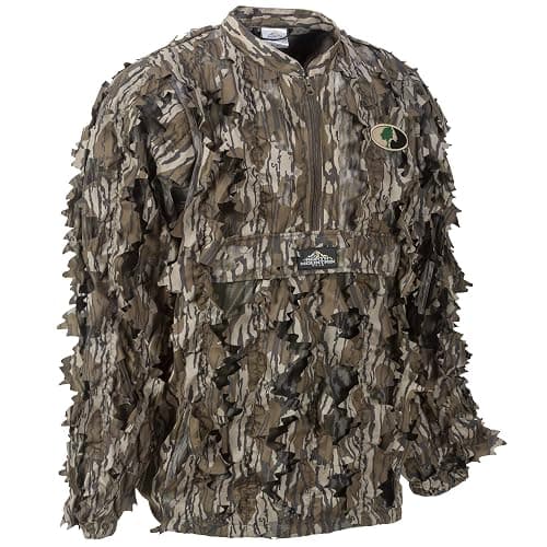 MOSSY OAK Mens Camouflage Hunting Half Zip Jacket Without Hood - Leafy 3D thumbnail 2