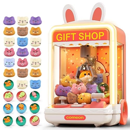 Aiqi 30 PCS Claw Machine for Kids, Mini Vending Machine with Lights Sound, Electronic Prize Dispenser for Kids Girl Ages 3-6, Claw Toys Game Gifts for 3 4 5 6 7 8 Years Old Girls - Image 1