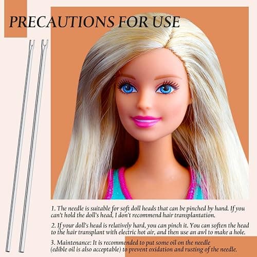 Juinte 10 Pieces Rerooting Tool for Doll Hair Rooting Reroot Rehair Needles Stainless Steel Doll Making Kit Reborn for DIY Tools Supplies thumbnail 3