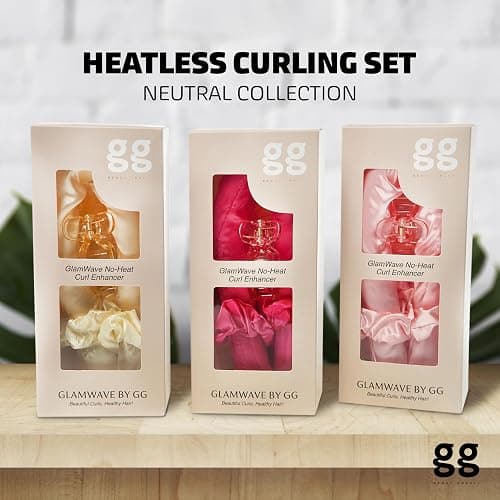 Geoul Gwanli Heatless Hair Curlers Set – Satin Curling Rod, Claw Clip & Scrunchies for Damage-Free Curls, No Heat Hair Styling and Reusable (Light Pink, Large) thumbnail 2