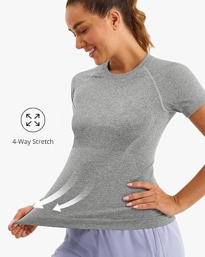 Grey Athletic Short Sleeved Top thumbnail 5