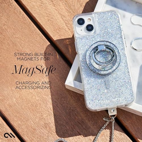 Case-Mate iPhone 15 Case - Twinkle Disco [12ft Drop Protection] [Compatible with MagSafe] Magnetic Cover with Cute Bling Sparkle for iPhone 15 6.1", Anti-Scratch, Shock Absorbent Material, Slim thumbnail 4