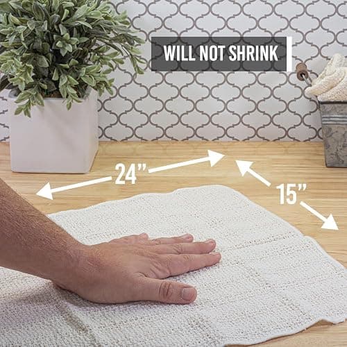 Country Cottons Old Fashion 100% Cotton Made in The USA Highly Absorbent Kitchen Towels - Set of 2-24"x15" - Natural thumbnail 3