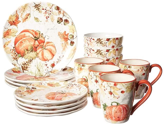 Harvest Splash 16pc Dinnerware Set,Service for 4 - Image 1