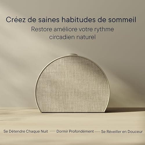 Hatch Restore 3 Réveil simulateur d’Aube & Machine à Sons, Lampe connectée | Machine à bruit blanc & lumière d’aube, 80+ sons pour dormir, routine sans écran avec méditations via l’appli Hatch Sleep thumbnail 4