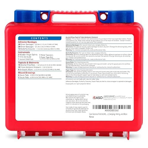 Care Science First Aid Kit, 110 Pieces | Professional Use for Travel, Work, School, Home, Car, Emergency, Survival, Camping, Hiking, and More thumbnail 9