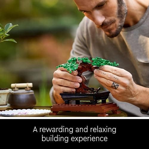 LEGO Botanicals Bonsai Tree - Faux Plant for Adults - Home Décor Set - Gift for Mother's Day with Artificial Cherry Blossom Flowers - DIY Building Projects - Botanical Collection - 10281 - Bonsai - simple thumbnail 3
