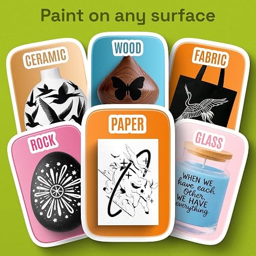 ARTISTRO 5 Black Dual-Tip Acrylic Paint Markers – Paint Pens Set with Dot & Fine Tips for Fabric, Rock, Glass, Wood, Coloring Books – Arts & Crafts Gift – Classroom Must Haves & School Supplies thumbnail 3