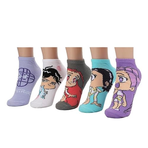 Bioworld KPop Demon Hunters Hunter/X & Derpy 5-Pair Pack Casual Crew Socks - Image 1