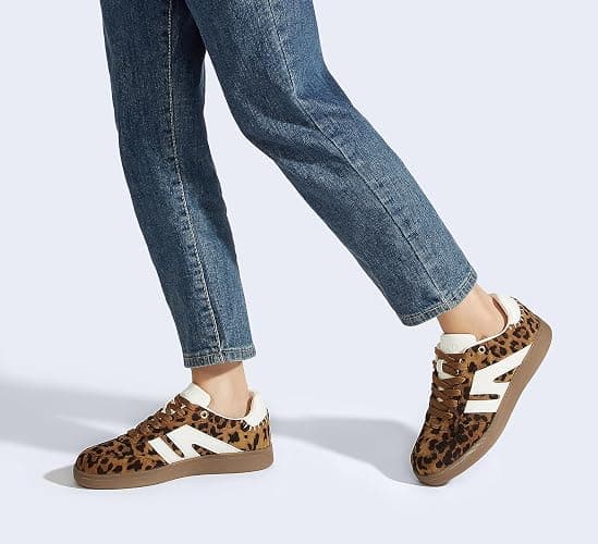 LUCKY STEP Women Classic Retro Gum Sole Fashion Sneakers Casual Tennis Skate Shoe Genuine Leather Walking Footwear Anti Slip Trainers thumbnail 8