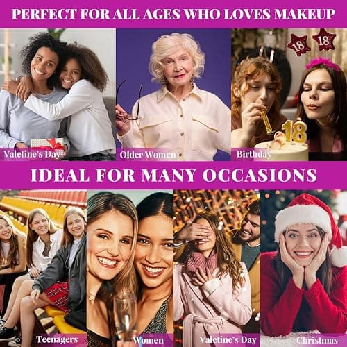 All in One Makeup Kit for Women Full Kit - 24 Eyeshadow, 4 Lipsticks, 1 Blushers, 1 Powder, 2 Eyebrow Powder, 1 Mirror, 1 Double Ended Brush, Makeup Gift Set for Teen Girls, Beginner and Professional thumbnail 5