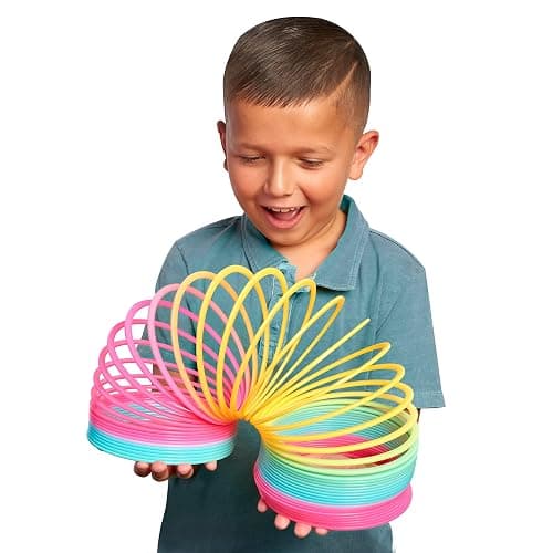 Slinky the Original Walking Spring Toy, 5-inch Diameter Plastic Rainbow Giant Slinky, Fidget Toy, Kids Toys for Ages 5 Up by Just Play thumbnail 3