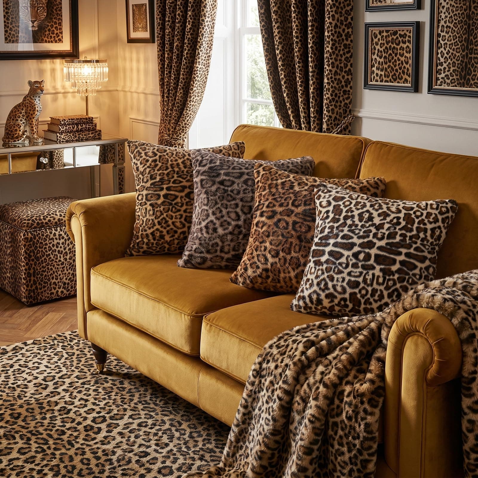 SYSLOON Cheetah Print Throw Pillow Covers 18x18 Inch Set of 2, Leopard Print Decorative Pillow Covers Home Decor for Living Room Sofa & Bed, Beige Brown Leopard | Set of 2,Soft Faux Fur,Leopard Print Cushion Cases,Modern Home Decor,for Couch,Sofa,Bedroom,Living Room,Gift thumbnail 3