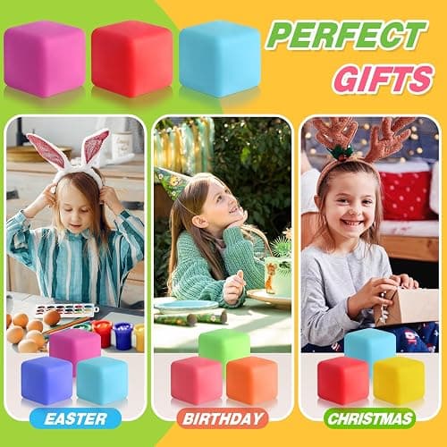 40 Pack Slow Rising Stress Cube Fidget Toys, Squishy Balls Sensory Fidget Toys for Kids Adults, Square Shape Fidgets for Classroom, Party Favors Pull Stretch Squishy Toy Classroom Prize Box Toys thumbnail 7