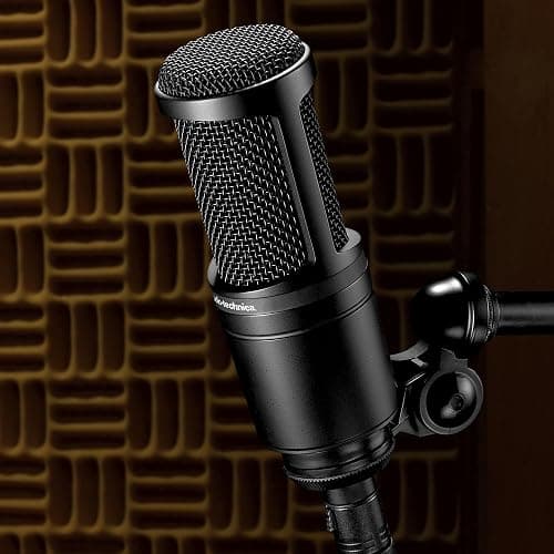 Audio-Technica AT2020 Cardioid Condenser Studio XLR Microphone, Ideal for Project/Home Studio Applications, Black thumbnail 5