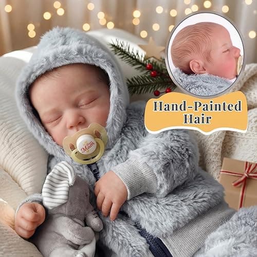 BABESIDE Lifelike Reborn Baby Dolls Boys - 17-Inch Real Baby Feeling Realistic-Newborn Baby Doll Full Body Vinyl Real Life Baby Dolls with Toy & Gift Box for Kids Age 3+ thumbnail 2