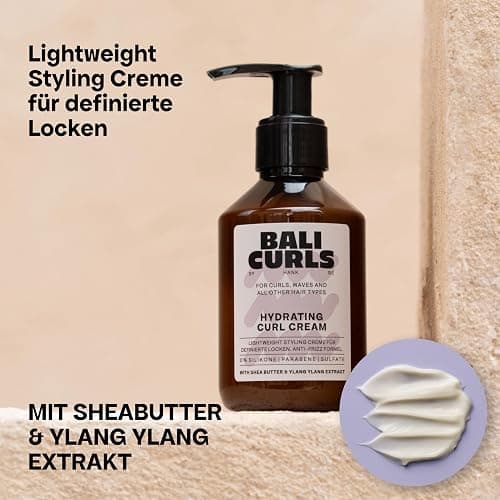 BALI CURLS Set – Curl Defining Gel (150 ml), Hydrating Curl Cream (150 ml) & Bonding Oil (30 ml) – Pflegeset für definierte, glänzende & gepflegte Locken thumbnail 8