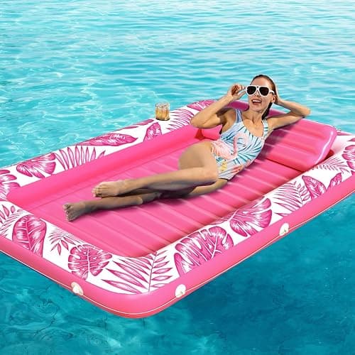 Inflatable Tanning Pool Lounger Float - Jasonwell 4 in 1 Sun Tan Tub Sunbathing Pool Lounge Raft Floatie Toys Water Filled Tanning Bed Mat Pad for Adult Blow Up Kiddie Pool Kids Ball Pit thumbnail 2