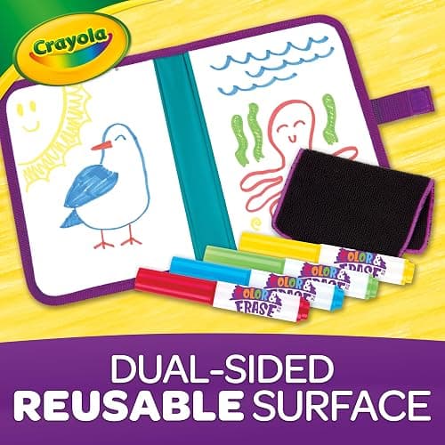 Crayola Color & Erase Drawing Board for Kids, Travel Coloring Kit, Drawing Toy, Toddler Coloring Set, Gift for Kids, 3+ thumbnail 4