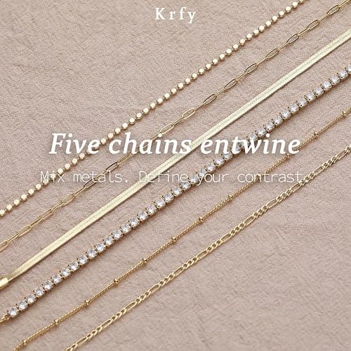 6 Piece Gold Bracelets thumbnail 5
