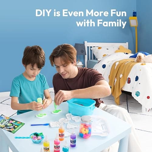 Klever Kits Glow-in-The-Dark Water Gel Kit, Magic Fairy Water Pets Toy Kit with 10 Gels(7 Glow-in-The-Dark Gels), 12 Molds, Preserving Bottle, DIY STEM Craft Kits, Arts and Crafts for Kids thumbnail 7