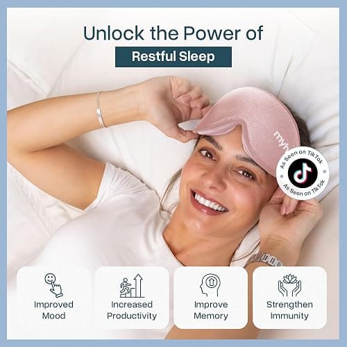 MyHalos® Sleep Mask – 3D Blackout Eye Mask for Women & Men, Side Sleepers, Zero Pressure Memory Foam Eyelash Friendly, Breathable,Award-Winning Sleep Aid for Travel (Peach Orange, 1 Count (Pack of 1)) thumbnail 2
