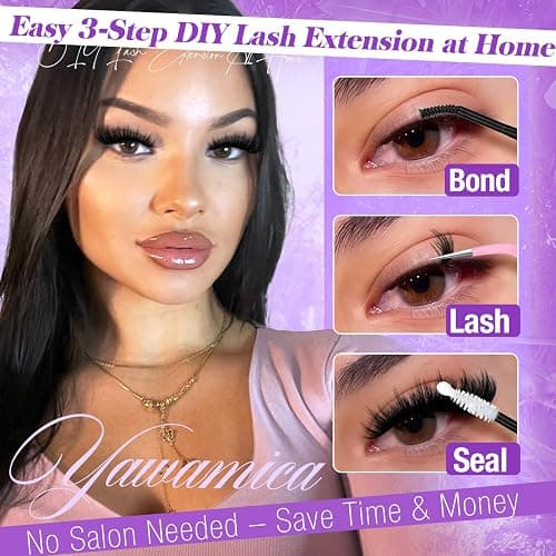 Spiky Lash Clusters Volume Eyelash Clusters Wispy Lashes Clusters Manga Cluster Eyelash Extensions 12-20mm D Curl Individual Lashes 200D Fluffy Cluster Lashes for DIY Lash Look by Yawamica thumbnail 7