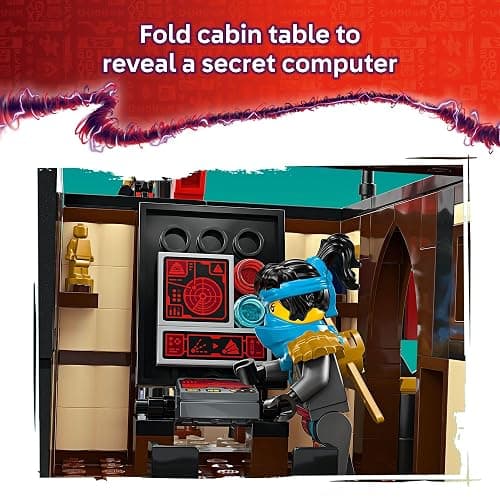 LEGO NINJAGO The Temple Bounty Building Toy - Multi-Level Boat W/6 Ninja Toy Minifigures for Kids, Ages 14+ - Model Building Kit with Display Stand - Dragons Rising Gift for Teen Boys & Girls - 71848 thumbnail 5