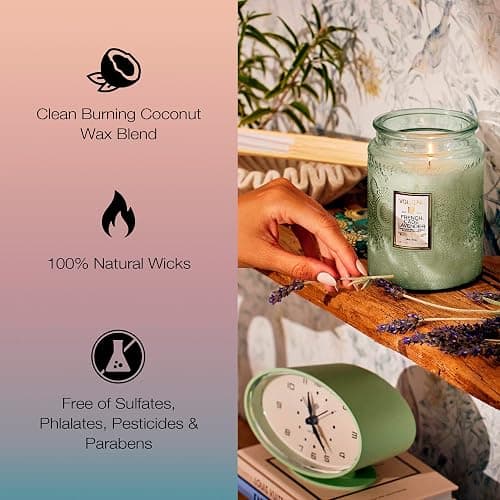 Voluspa French Cade Lavender Candle, 18 oz, Coconut Wax Blend, Scented Candles for Home, 100 Hour Burn Time, Candle Jars thumbnail 4