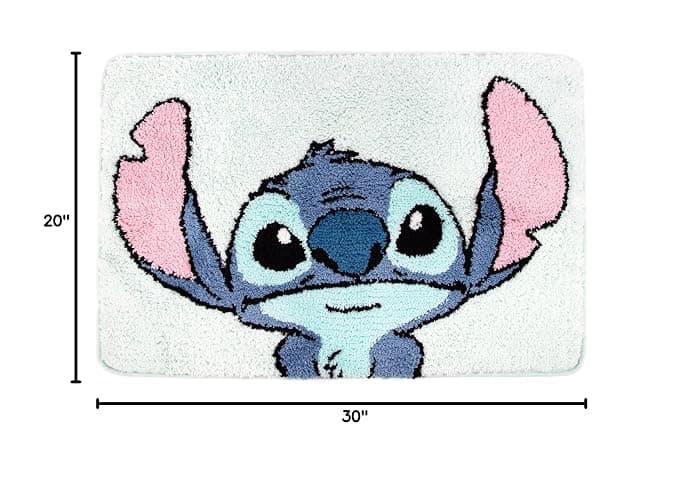 Jay Franco Disney Lilo & Stitch Floral Fun Tufted Polyester Bath Rug, Kids Bath (Official Disney Product) thumbnail 3