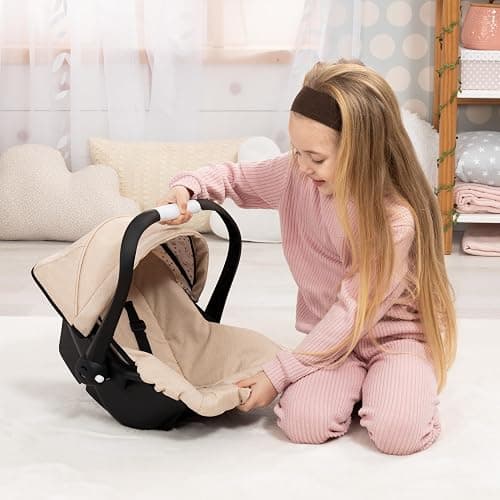 Bayer Design 67975AA Doll car seat with Sun Canopy, Adjustable Handle, Harness, for Dolls up to 46 cm thumbnail 2