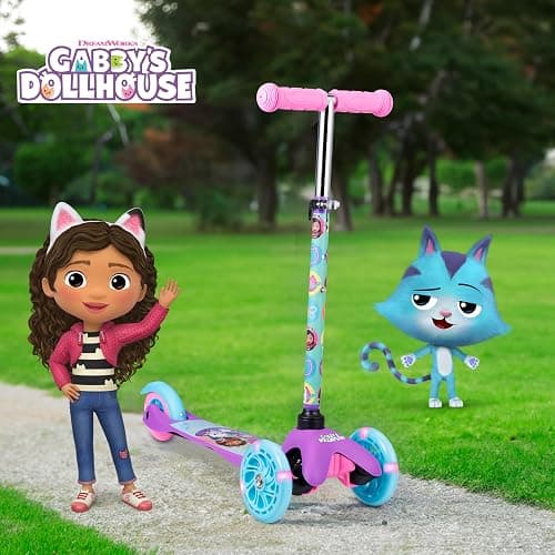 Self Balancing Kick Scooter with Light Up Wheels, Extra Wide Deck, 3 Wheel Platform, Foot Activated Brake, 75 lbs Limit, Kids & Toddlers Girls or Boys, for Ages 3 and Up thumbnail 9