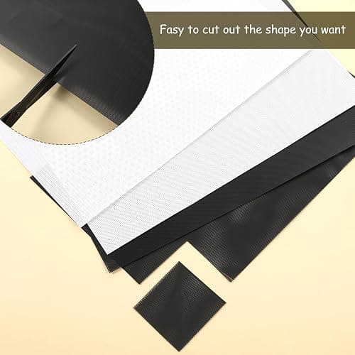 Bruislard Buckram Fursuit Eye Mesh, 10 Sheets 0.5mm White Black Buckram Mesh, 11.8in x 7.87in Waterproof Printable PVC Eye Meshes Sheet for Therian Mask, Cosplay Props Fursuits, Handicrafts Making thumbnail 7