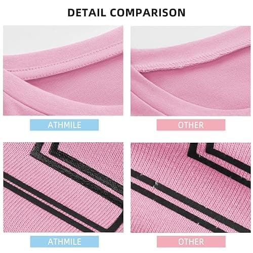ATHMILE Womens Oversized T Shirts Short Sleeve Workout Tops | Cotton Casual Loose Fit Basic Graphics Gym Summer Plus Size Fashion Clothes thumbnail 5