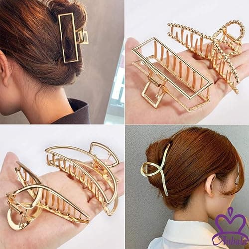 ANBALA Gold Hair Clips, Metal Large Claw Clips for Thick Hair Big Jaw Clips for Hair, Butterfly Hair Clips Hair Accessories for Women thumbnail 3